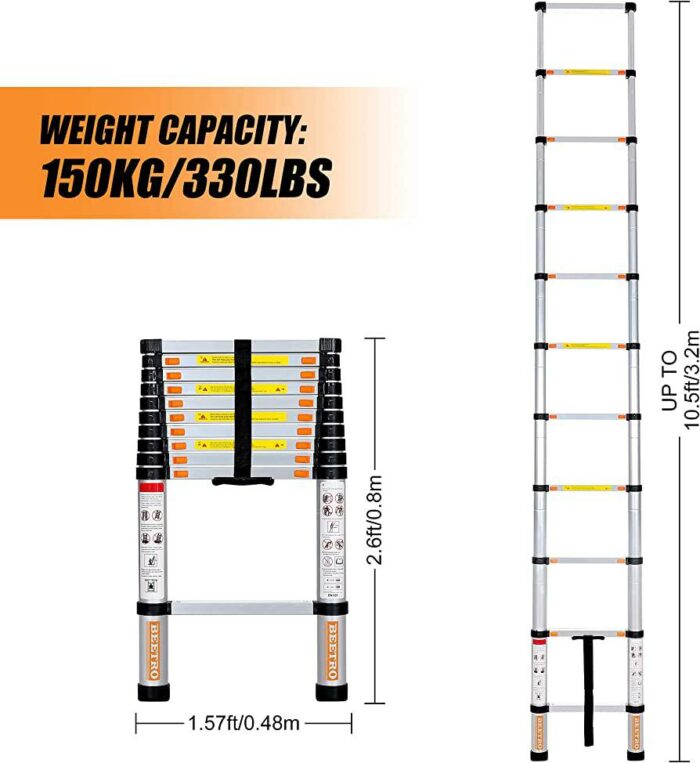 Échelle Télescopique En Aluminium de 10,5 Pieds 3M20