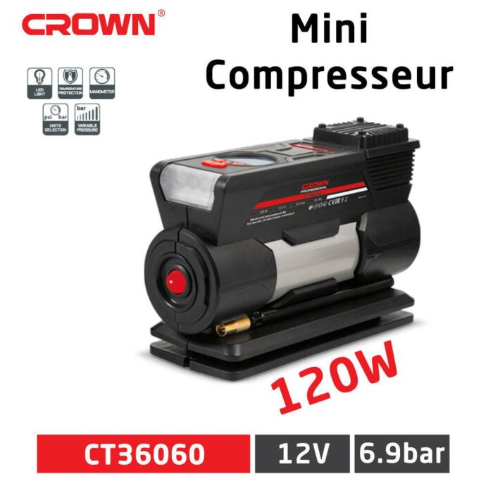 Mini Compresseur De Véhicule 12V 120W CROWN