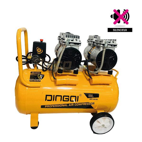 Compresseur d'air silencieux et sans huile 9L DINGQI 108109